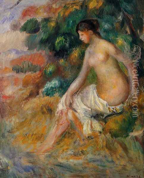 Nude In The Greenery Oil Painting - Pierre Auguste Renoir