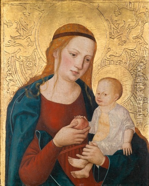 Die Muttergottes Mit Dem Christusknaben Oil Painting - Bartholome Zeitblom