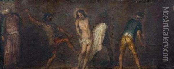 La Flagellation Du Christ Oil Painting - Simon de Vos