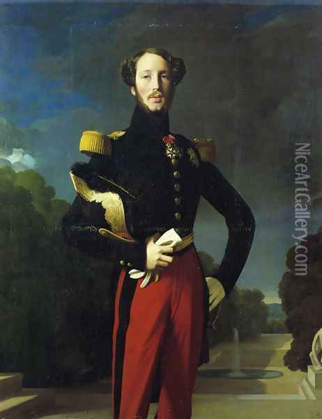 Duke Ferdinand-Philippe of Orleans I Oil Painting - Jean Auguste Dominique Ingres
