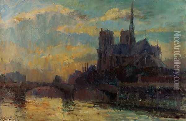 Notre-Dame, Paris Oil Painting - Albert Lebourg