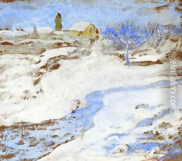Winter2 Oil Painting - John Henry Twachtman
