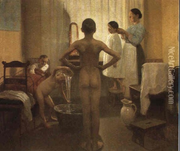 Lordagrengoring Oil Painting - Carl Vilhelm Meyer