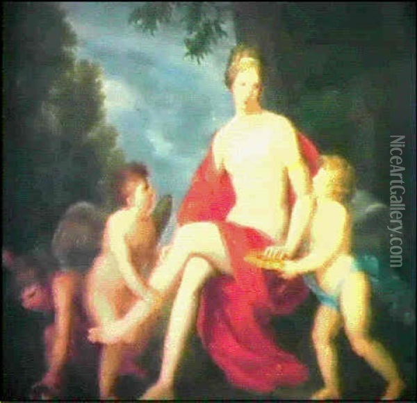 Venus Et Amours Oil Painting - Jan de Landtseer