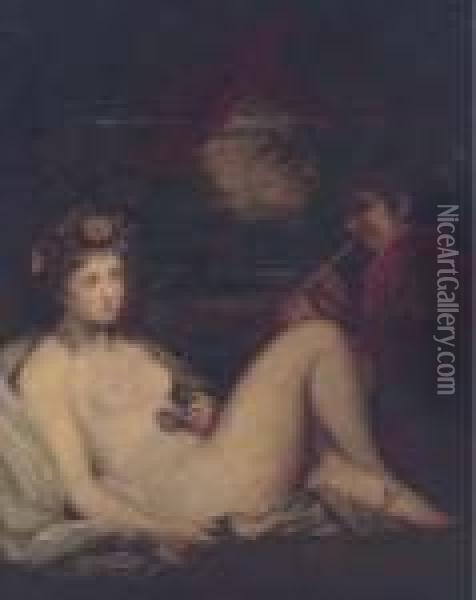 Venus And The Piping Boy Oil Painting - Sir Joshua Reynolds