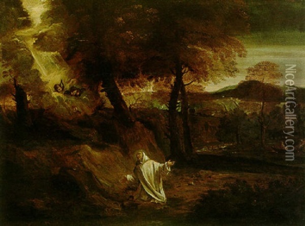 The Vision Of Saint Bruno Oil Painting - Pier Francesco Mola