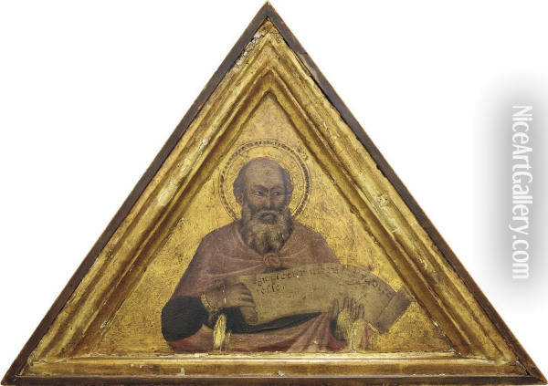 Isaiah - A Pinnacle Oil Painting - Pietro Lorenzetti