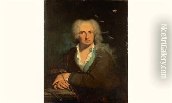 Portrait D'homme Oil Painting - Johann Baptist Lampi the Elder