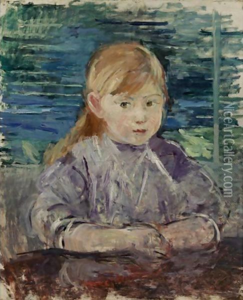 Fillette En Mauve Oil Painting - Berthe Morisot
