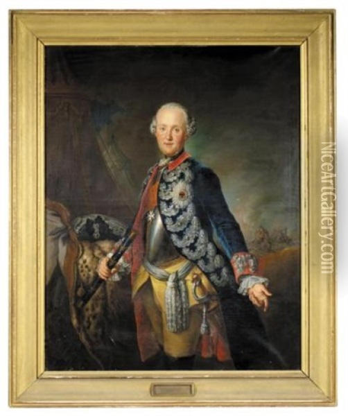 Portrait Of Ferdinand, Duke Of Brunswick-wolfenbuttel Oil Painting - Antoine Pesne