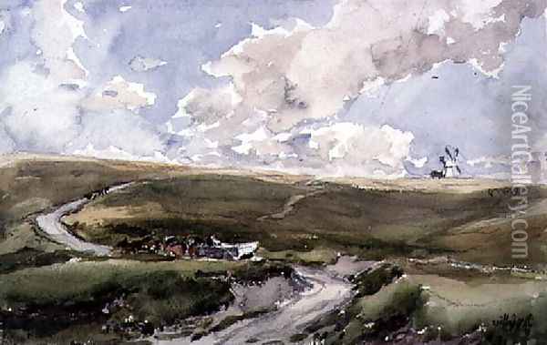 Sussex Downs Oil Painting - Thomas Collier