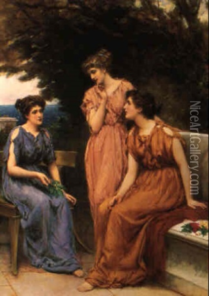 The Three Graces Oil Painting - William Oliver the Younger