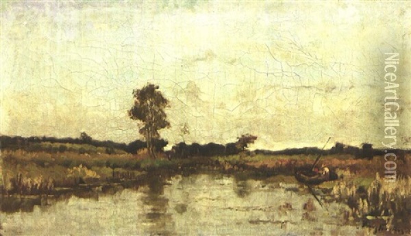 Teichlandschaft Oil Painting - Franz Courtens