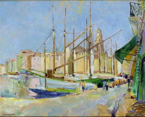 Port De St.tropez Oil Painting - Robert Antoine Pinchon