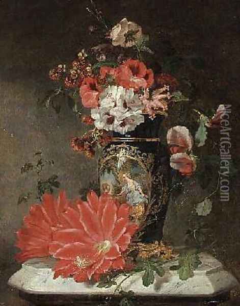 Flowers Still Life Oil Painting - Willem van Leen