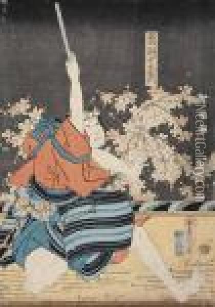 Kabuki Schauspieler Oil Painting - Kunisada