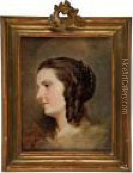 Portrait Of A Woman Oil Painting - Moritz Ludwig von Schwind