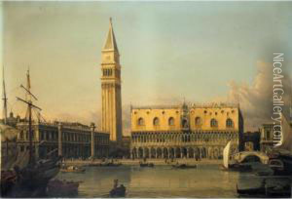 Der Dogenpalast Zu Venedig (the Doge's Palace, Venice) Oil Painting - Friedrich Nerly