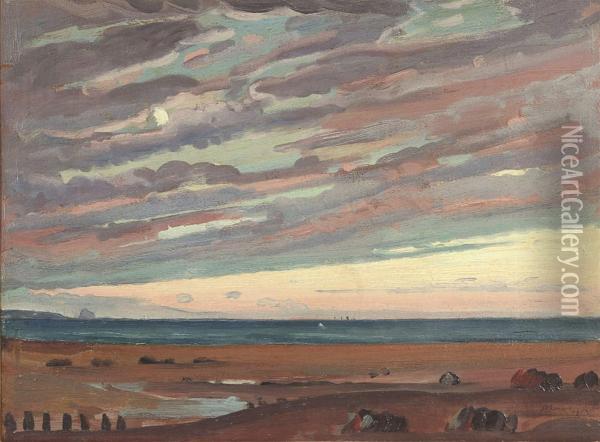 Sea At Sunset Oil Painting - James Dickson Innes