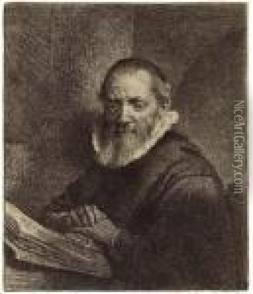 Jan Cornelis Sylvius, Preacher Oil Painting - Rembrandt Van Rijn