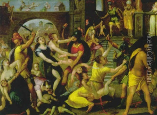 Der Bethlehemitische Kindermord Oil Painting - Jakob von Wyl