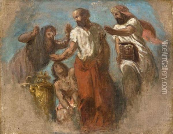 Hippocrate Refusant Les Presents Des Perses Oil Painting - Pierre Andrieu
