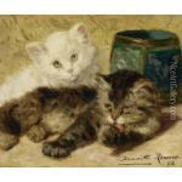 A Peaceful Moment Oil Painting - Henriette Ronner-Knip