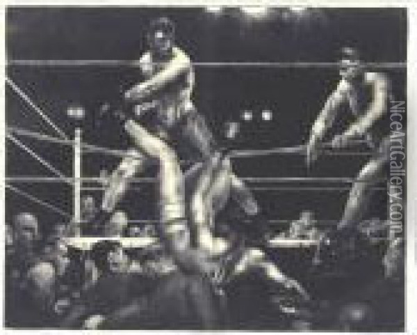 Dempsey And Firpo (m. 181) Oil Painting - George Wesley Bellows