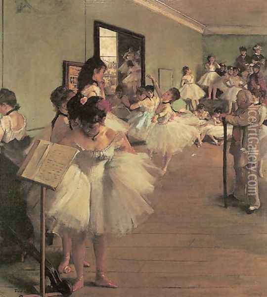Dance Class I Oil Painting - Edgar Degas
