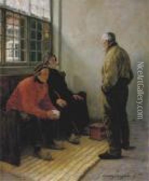 A Volendam Interior Oil Painting - Claus Meyer