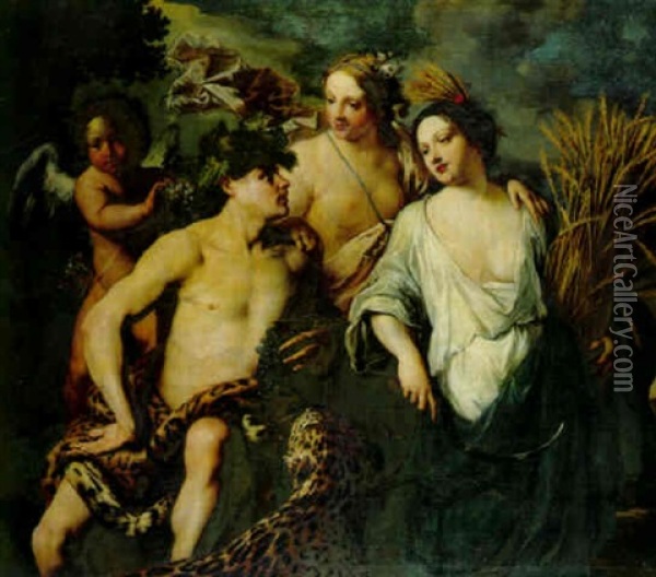 Sine Cerere Et Baccho Friget Venus Oil Painting - Jan Miel