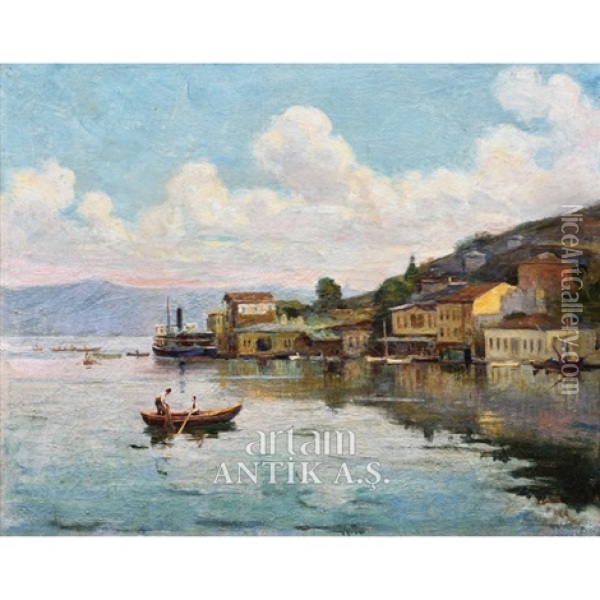 Istanbul Yalilari Oil Painting - Halil Pasha