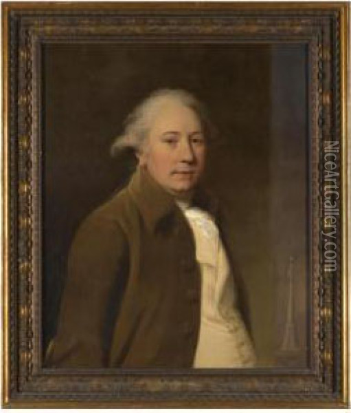 Portrait Of Joseph Wright Of Derby Oil Painting - William Tate