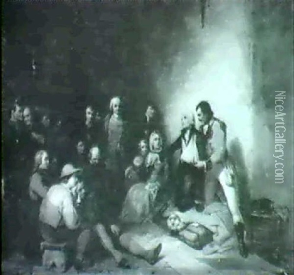 Ain Geistlicher Predigt Im Gefangnis Oil Painting - Gustave Buschmann