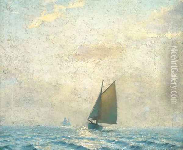 A gentle breeze Oil Painting - John B. Everett