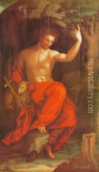 Johannes Der Taufer Oil Painting - Giulio Romano