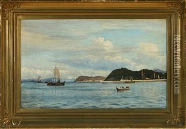 Coastal Scenery Oil Painting - Christian Blache