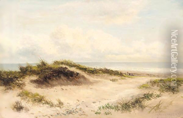 Sand dunes Oil Painting - Benjamin Williams Leader