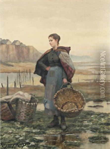 The Young Laundress Oil Painting - Daniel Ridgway Knight