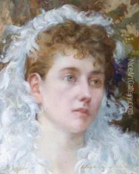 Beatrice. Oil Painting - John William Schofield