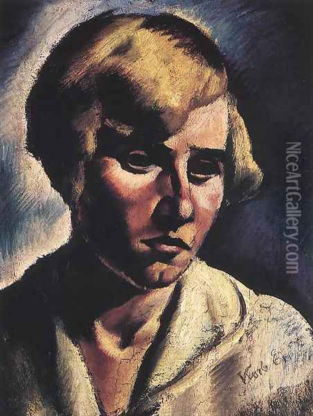 Portrait of a Woman c. 1921 Oil Painting - Erzsebet Korb