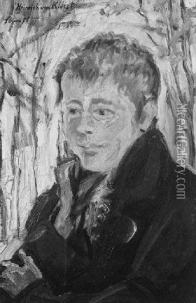 Portrait Heinrich Von Kleist Oil Painting - Max Slevogt