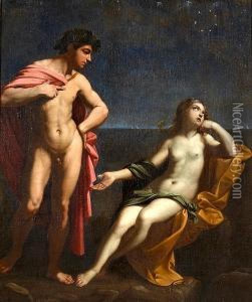 Bacchus And Ariadne (after Guido Reni) Oil Painting - Francesco Giovanni Gessi