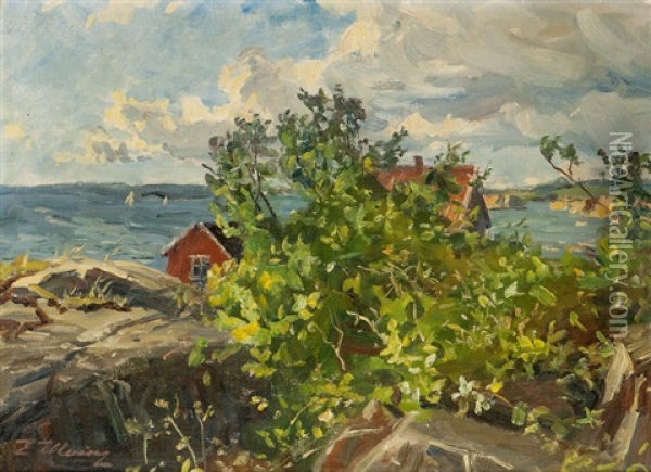 Fra Langviken, Tjome Oil Painting - Even Ulving