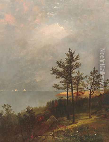 Gathering Storm On Long Island Sound Oil Painting - John Frederick Kensett