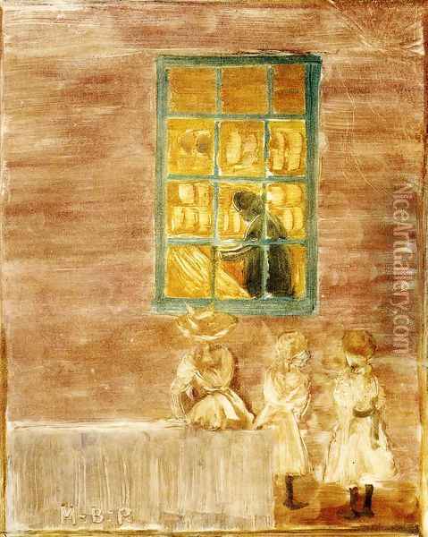 Shadow Aka Children By A Window Oil Painting - Maurice Brazil Prendergast