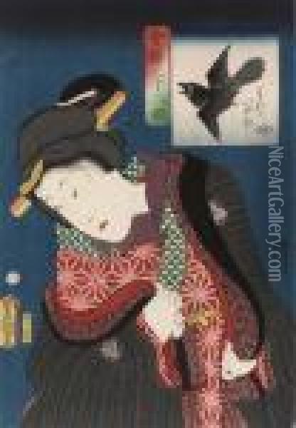 Fifty-three Parallels For The Tokaido Oil Painting - Kunisada