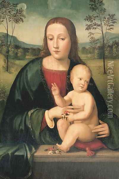 The Madonna and Child Oil Painting - Francesco Francia