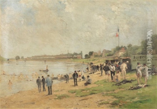 Port A L'anglais, 1895 Oil Painting - Pierre Louis Leger Vauthier