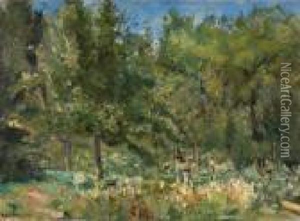 Der Nutzgarten In Wannsee Nach Westen Oil Painting - Max Liebermann